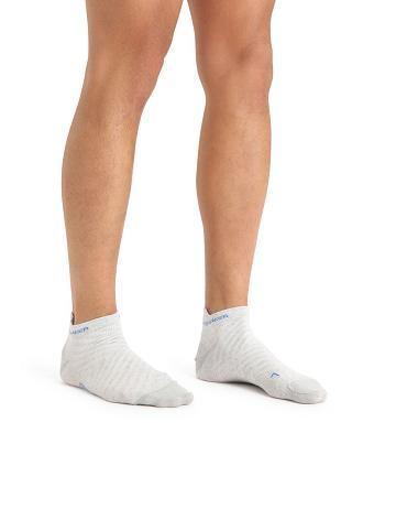 Pánské Ponožky Icebreaker Merino Run+ Ultralight Micro Bílé | CZ 1912AHKP